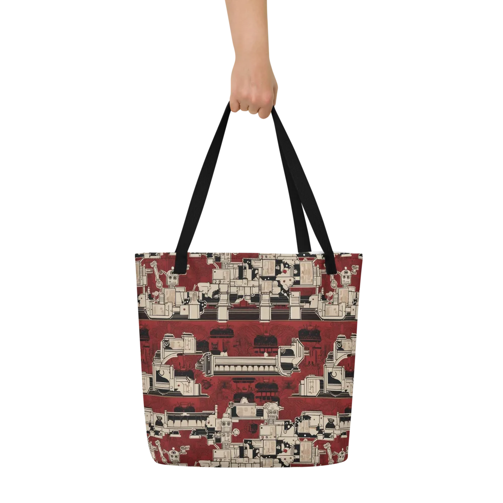 Clockwork Cabaret on Large Tote Bag W/ Pocket — Front