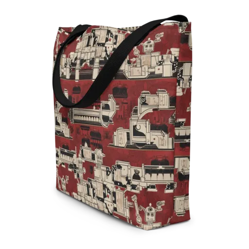 Clockwork Cabaret on a Large Tote Bag W/ Pocket