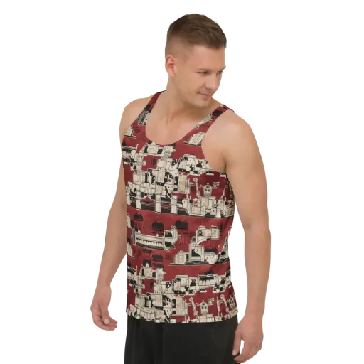 Clockwork Cabaret on a Men's Tank Top