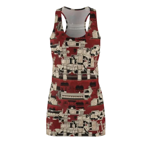 Clockwork Cabaret on a Racerback Dress