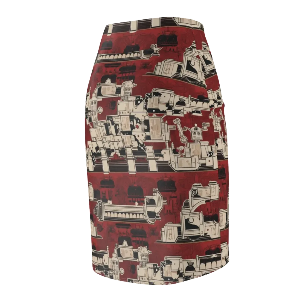 Clockwork Cabaret on Pencil Skirt — Back Side