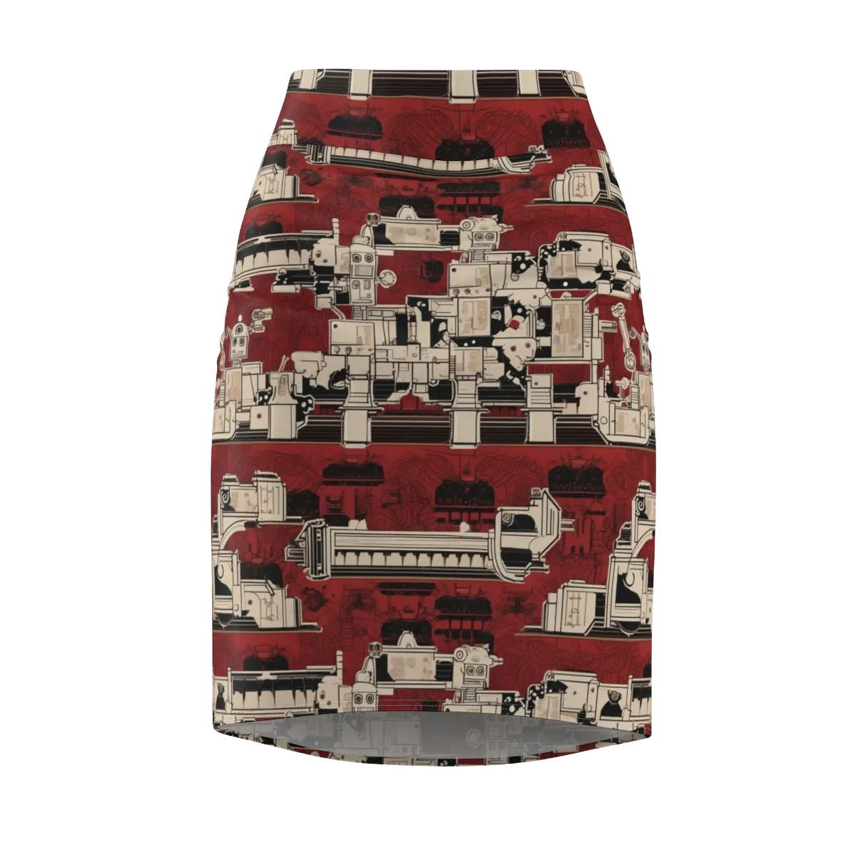 Clockwork Cabaret on Pencil Skirt — Front