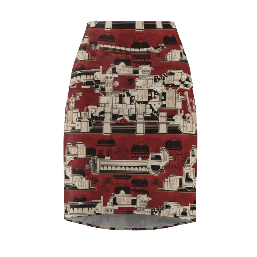 Clockwork Cabaret on a Pencil Skirt