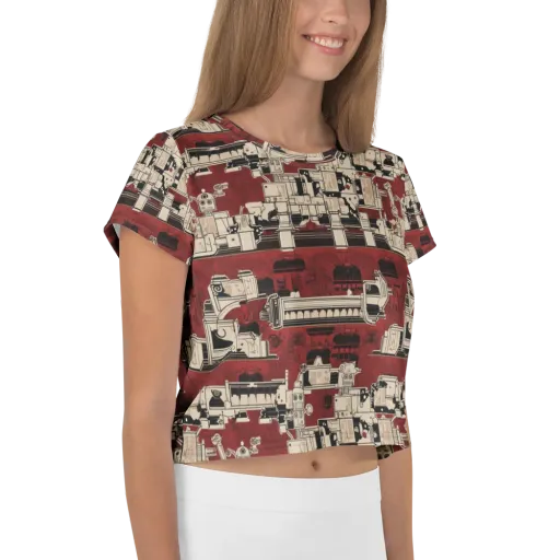 Clockwork Cabaret on a Crop Tee