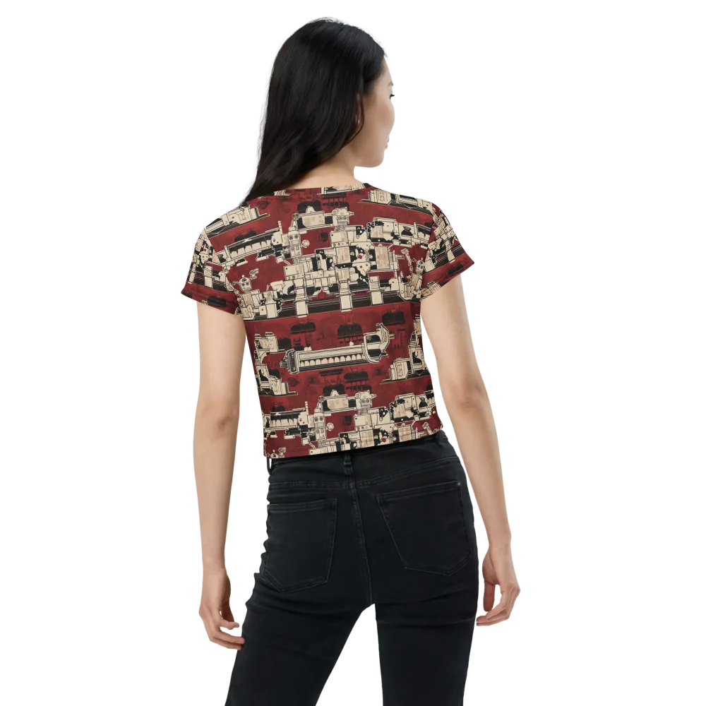 Clockwork Cabaret on Crop Tee — Back