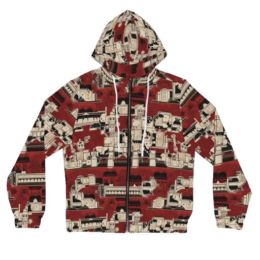 Clockwork Cabaret on a Women's Full-Zip Hoodie