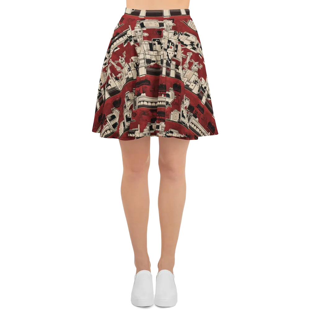 Clockwork Cabaret on Skater Skirt — Front