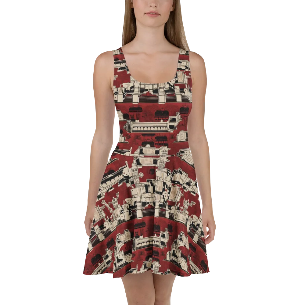 Clockwork Cabaret on Skater Dress — Front
