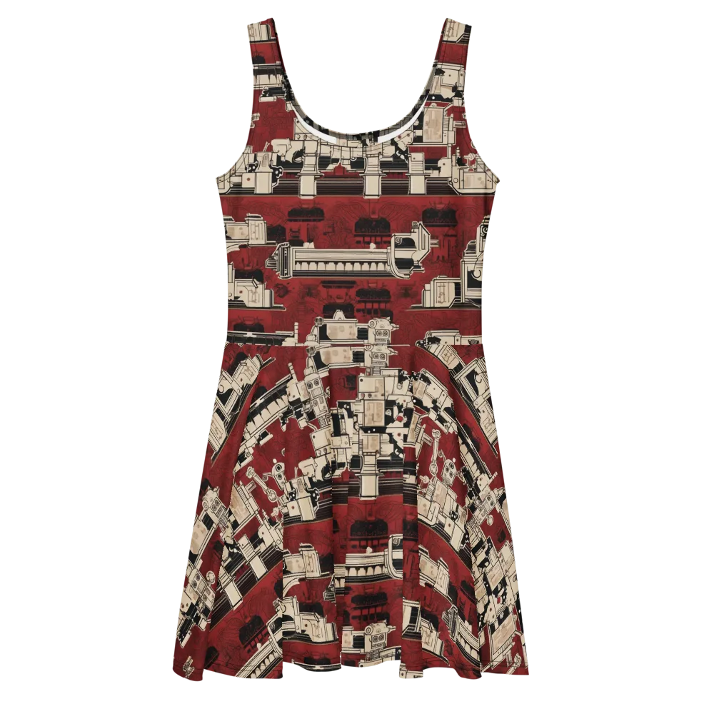 Clockwork Cabaret on Skater Dress — Front