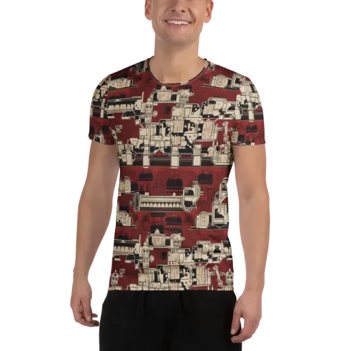 Clockwork Cabaret on a Men's Athletic T-Shirt