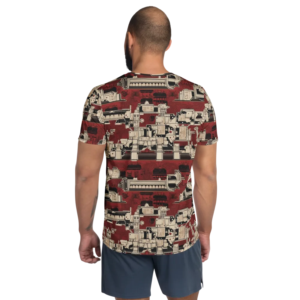 Clockwork Cabaret on Men's Athletic T-Shirt — Back