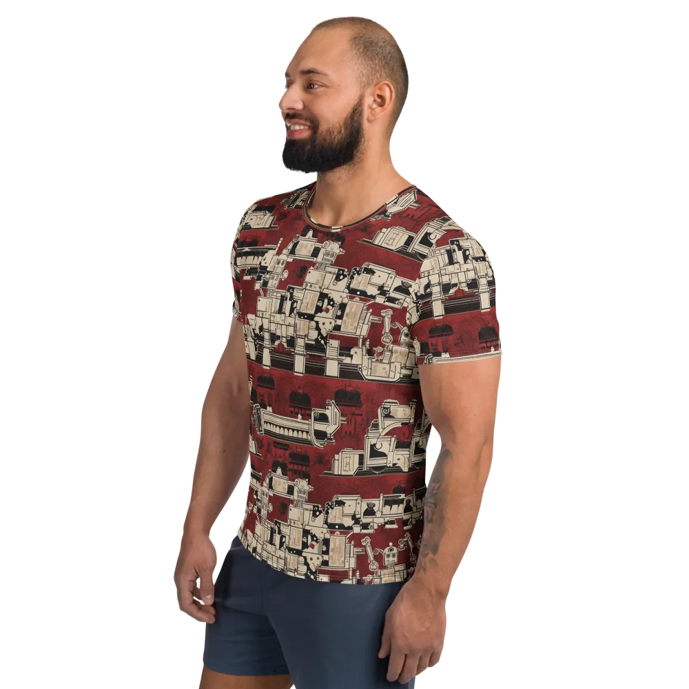 Clockwork Cabaret on Men's Athletic T-Shirt — Left