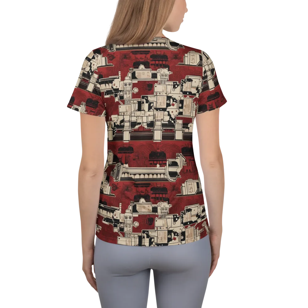 Clockwork Cabaret on Women's Athletic T-Shirt — Back