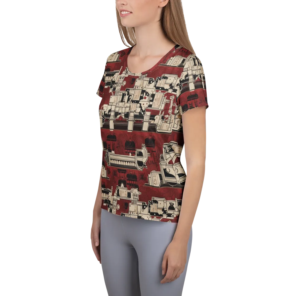 Clockwork Cabaret on Women's Athletic T-Shirt — Left
