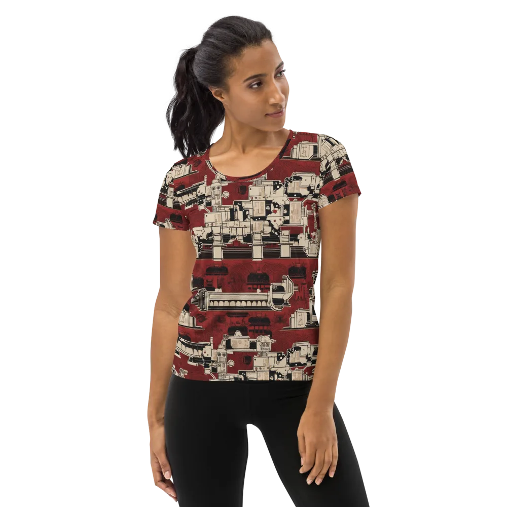 Clockwork Cabaret on Women's Athletic T-Shirt — Front