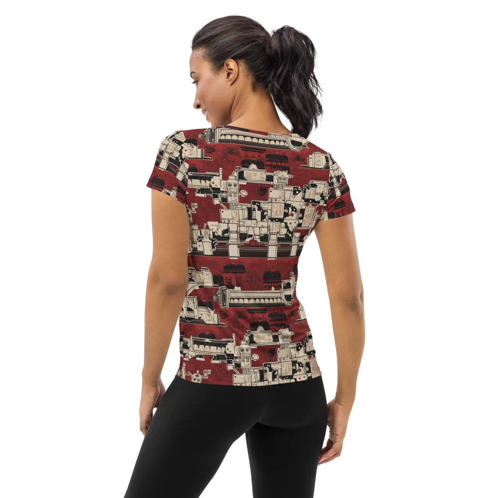 Clockwork Cabaret on Women's Athletic T-Shirt — Back