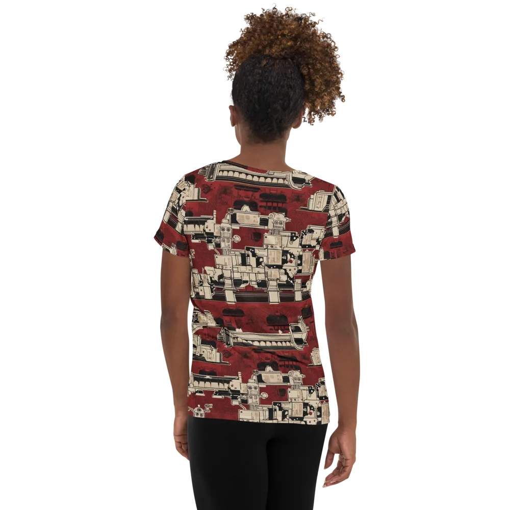 Clockwork Cabaret on Women's Athletic T-Shirt — Back
