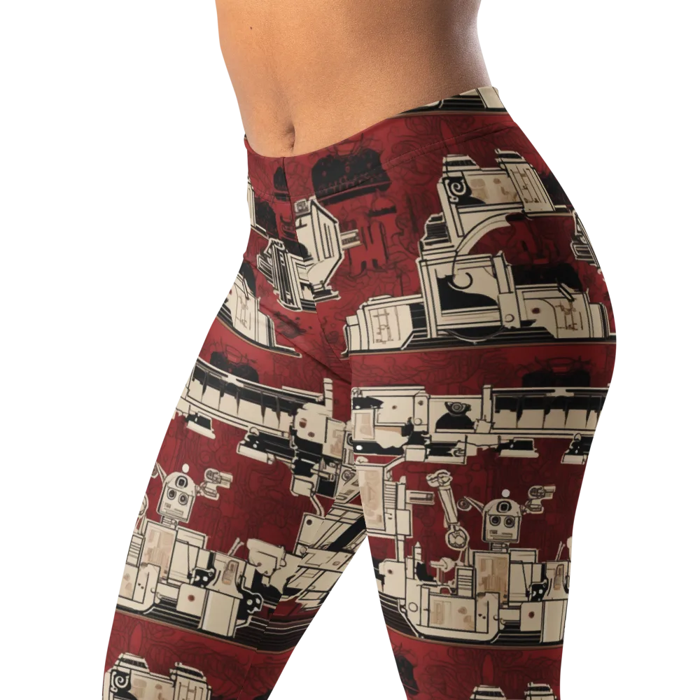 Clockwork Cabaret on Leggings — Left Front
