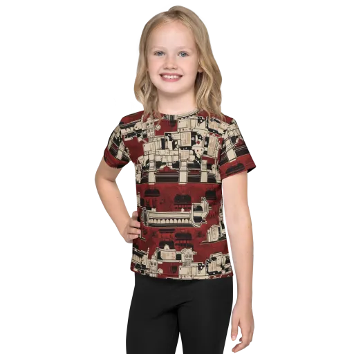 Clockwork Cabaret on a Kids Crew Neck T-Shirt
