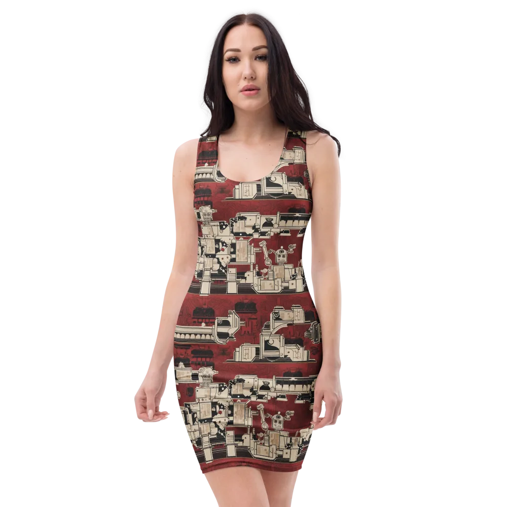 Clockwork Cabaret on Bodycon Dress — Front
