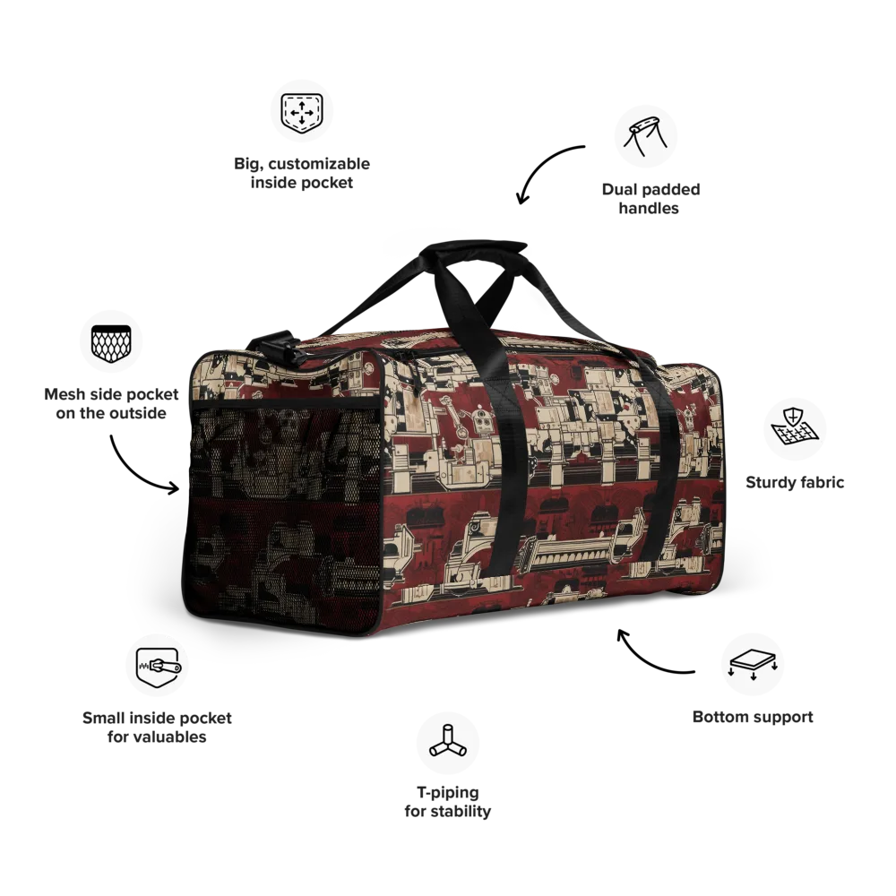 Clockwork Cabaret on Duffle Bag — Right Front