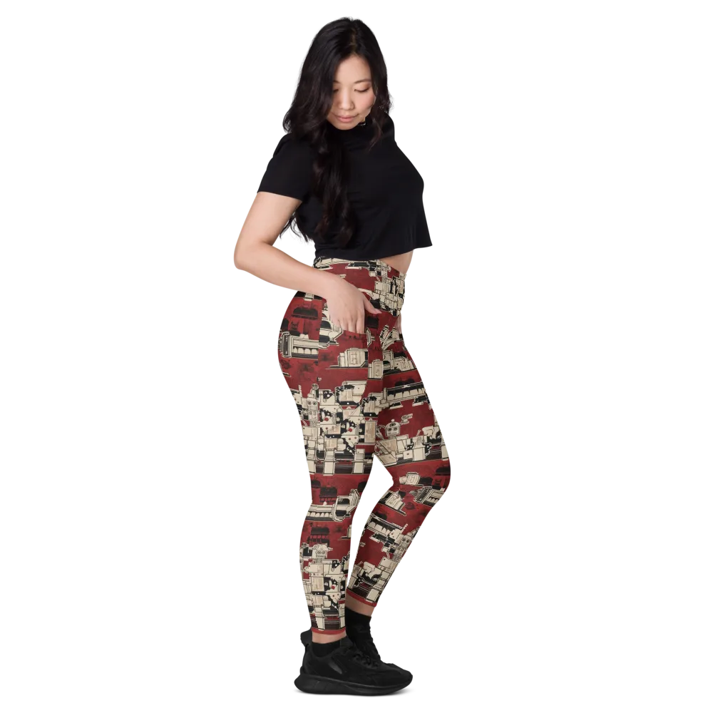 Clockwork Cabaret on Leggings with Pockets — Right