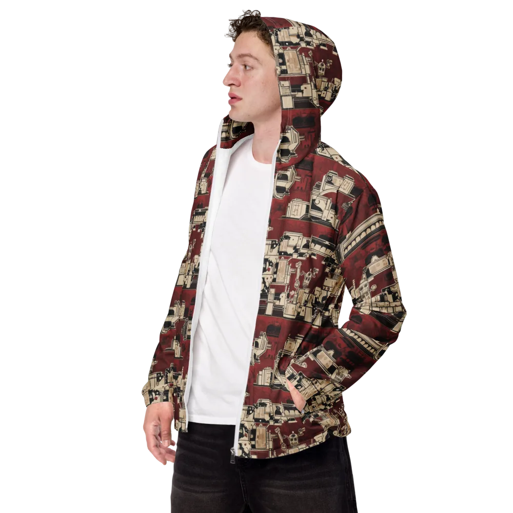 Clockwork Cabaret on Men's Windbreaker — Left Front
