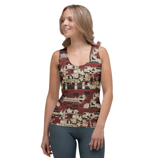 Clockwork Cabaret on a Women's Tank Top