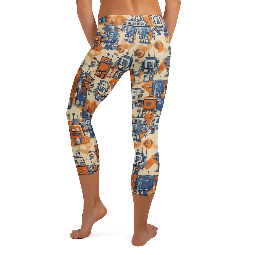 Clockwork Tangerine on Capri Leggings — Back