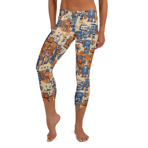 Clockwork Tangerine on a Capri Leggings