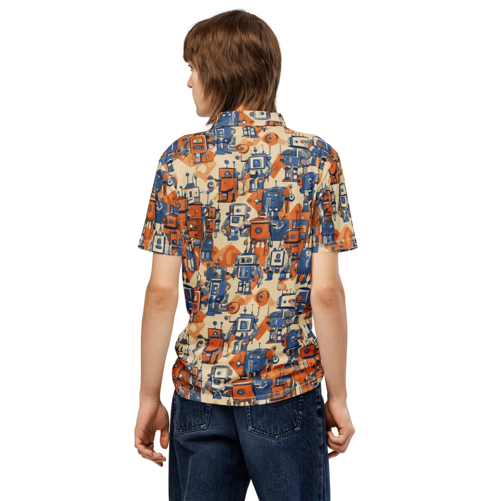 Clockwork Tangerine on Men's Slim Fit Polo Shirt — Back