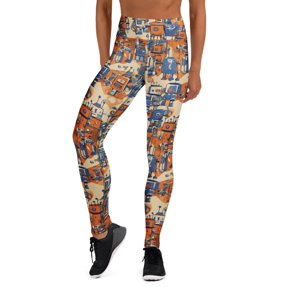 Clockwork Tangerine on Yoga Leggings — Front