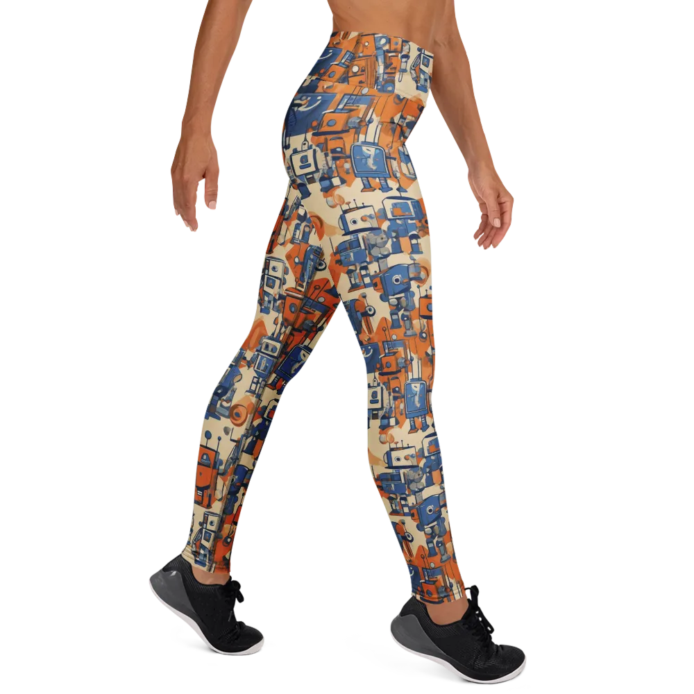 Clockwork Tangerine on Yoga Leggings — Right
