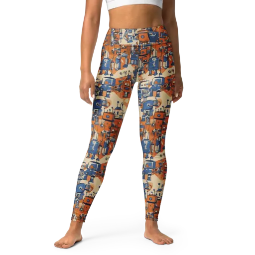 Clockwork Tangerine on a Yoga Leggings