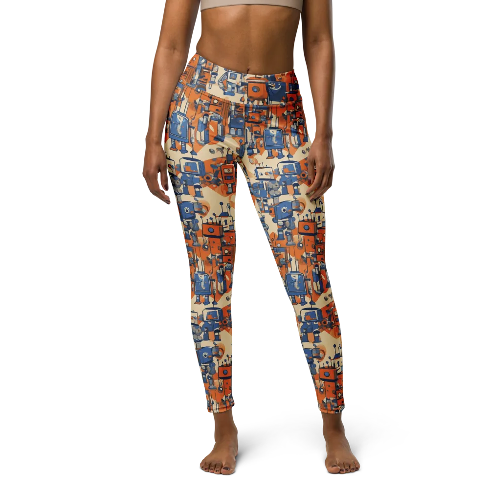 Clockwork Tangerine on Yoga Leggings — Front