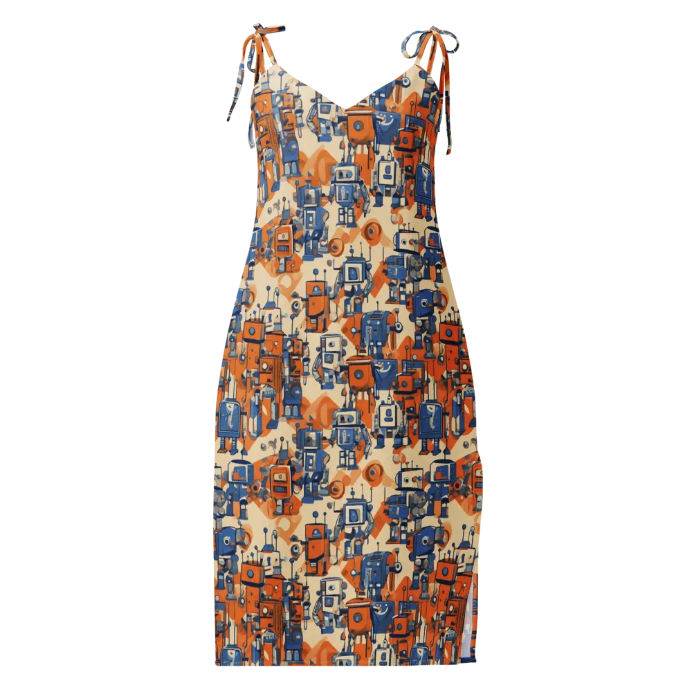 Clockwork Tangerine on Slip Dress — Front
