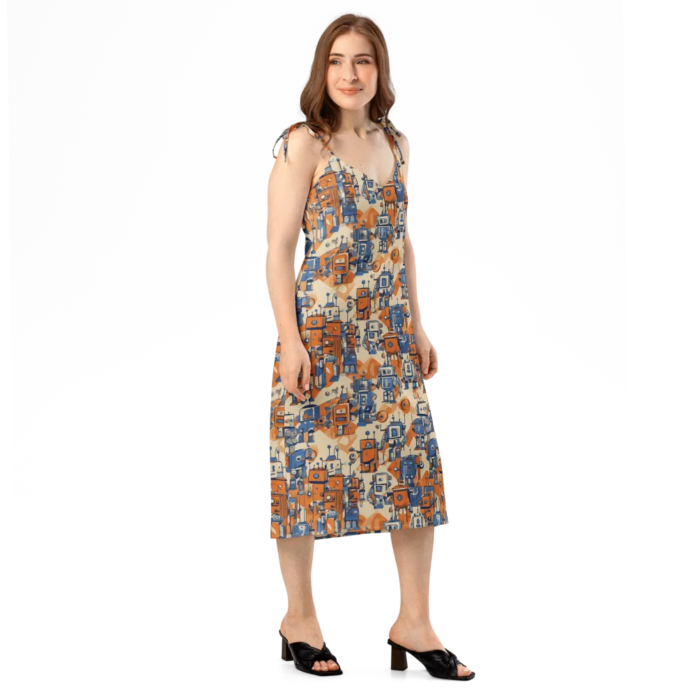 Clockwork Tangerine on Slip Dress — Right Front