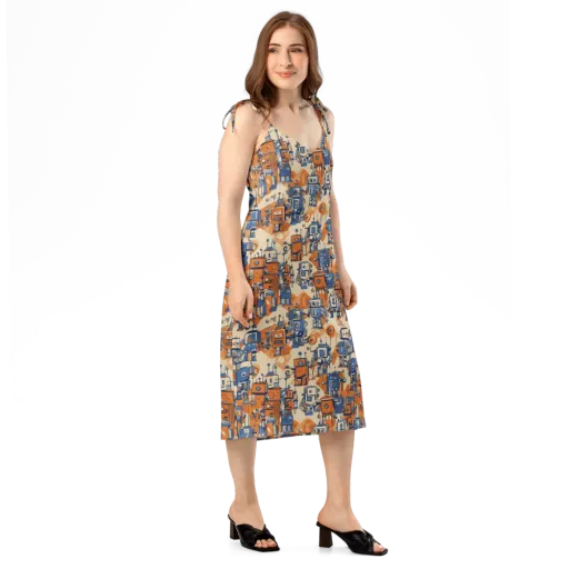 Clockwork Tangerine on a Slip Dress
