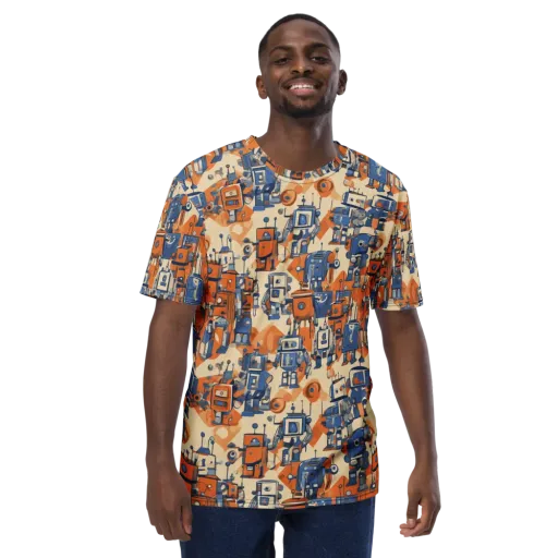 Clockwork Tangerine on a Men's Crew Neck T-Shirt
