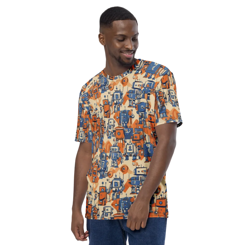 Clockwork Tangerine on Men's Crew Neck T-Shirt — Left