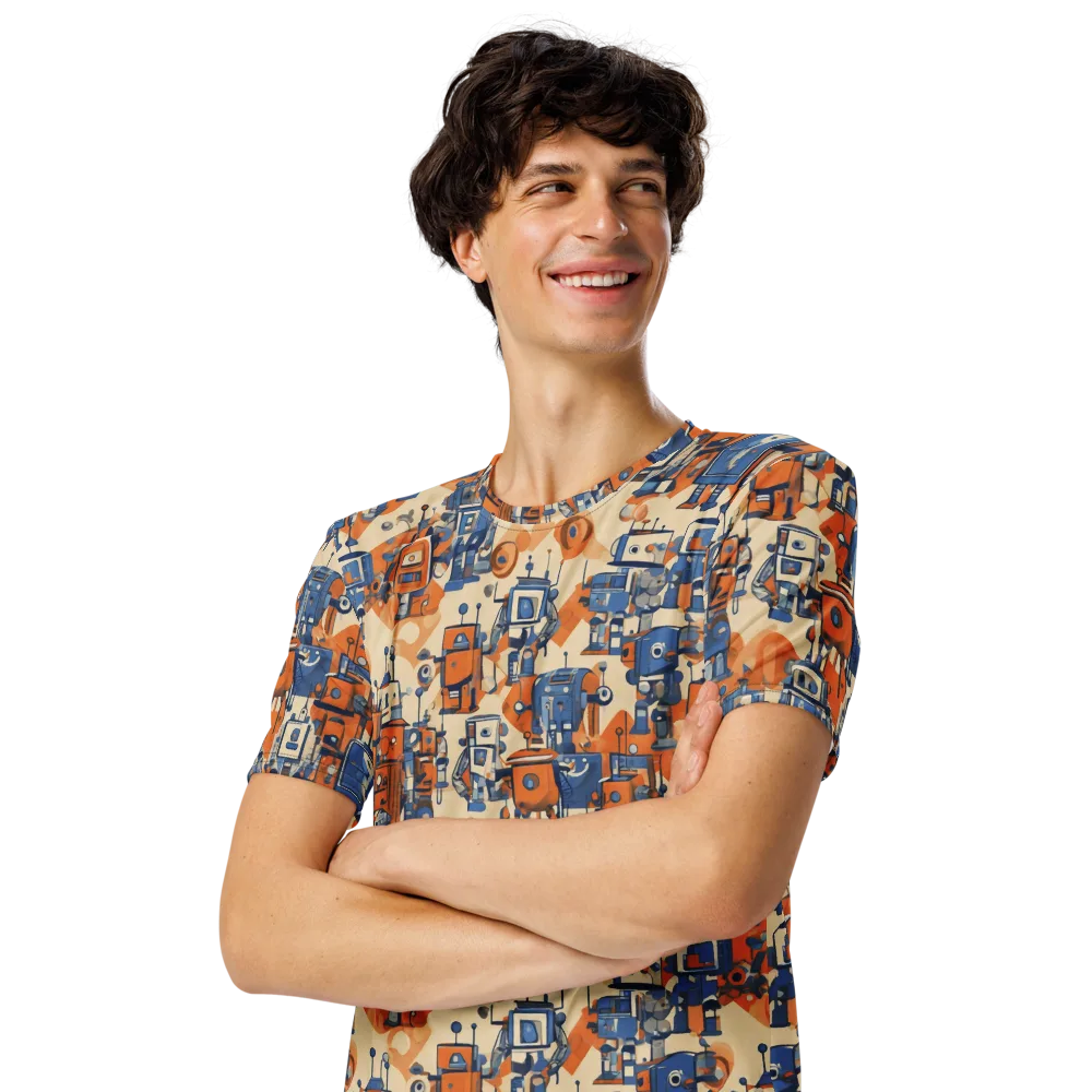 Clockwork Tangerine on Men's Crew Neck T-Shirt — Left Front