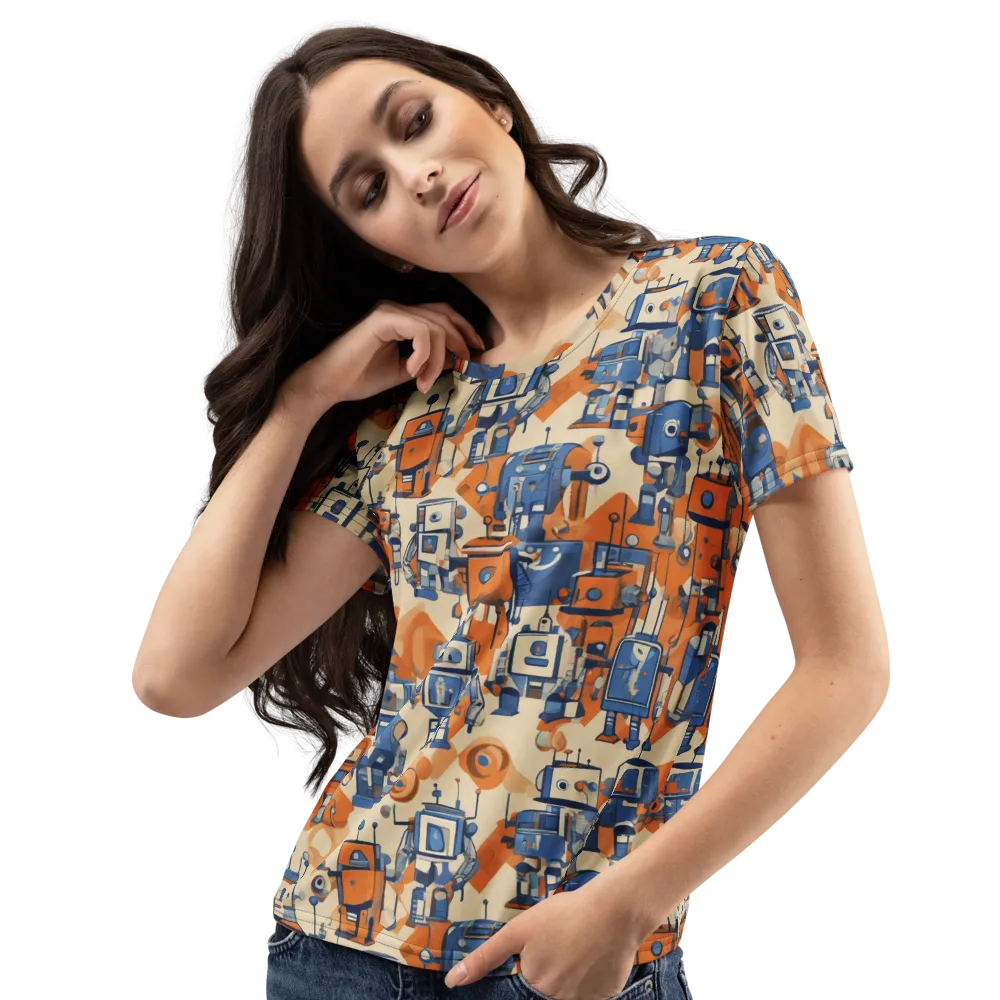 Clockwork Tangerine on Women's Crew Neck T-Shirt — Left Front