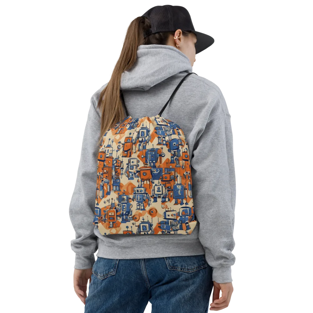 Clockwork Tangerine on Drawstring Bag — Front