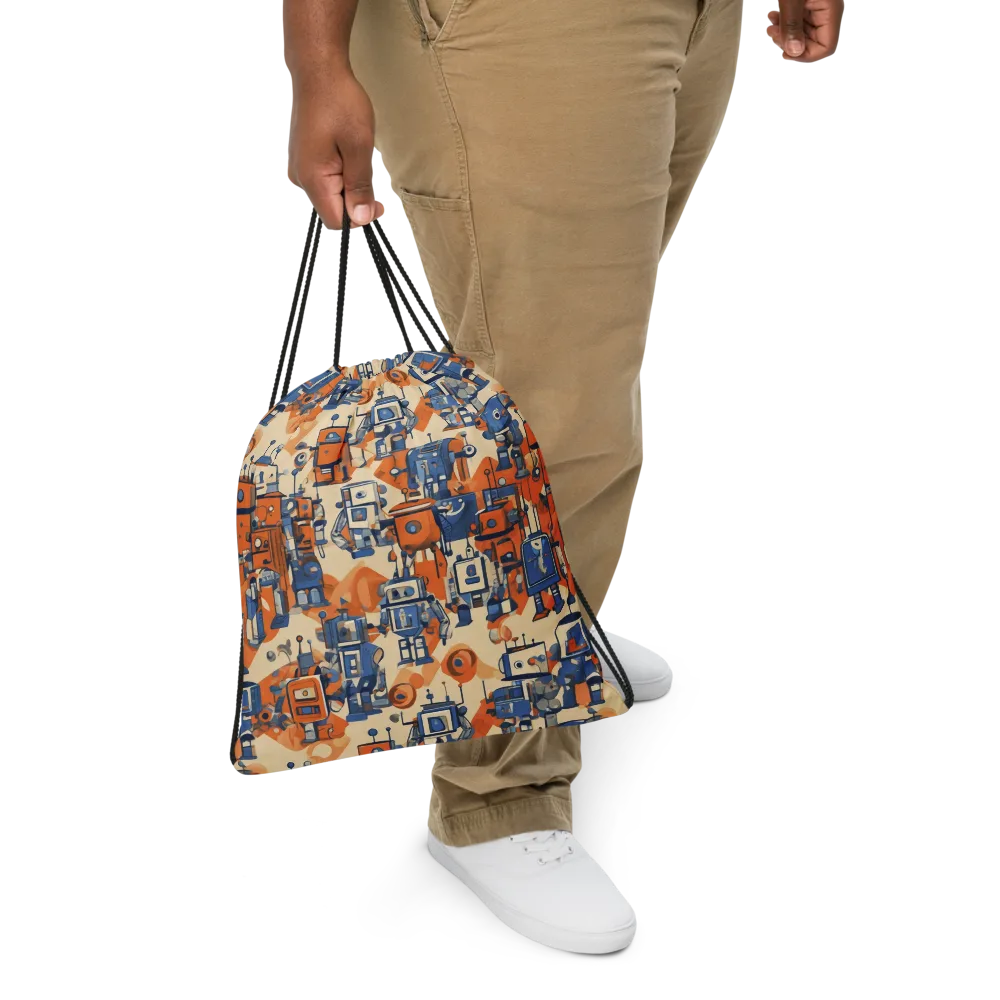 Clockwork Tangerine on Drawstring Bag — Front