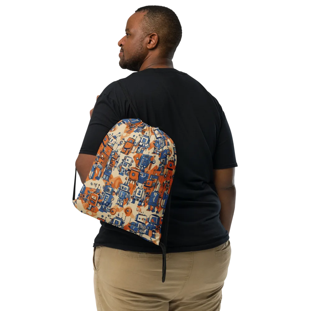 Clockwork Tangerine on Drawstring Bag — Front