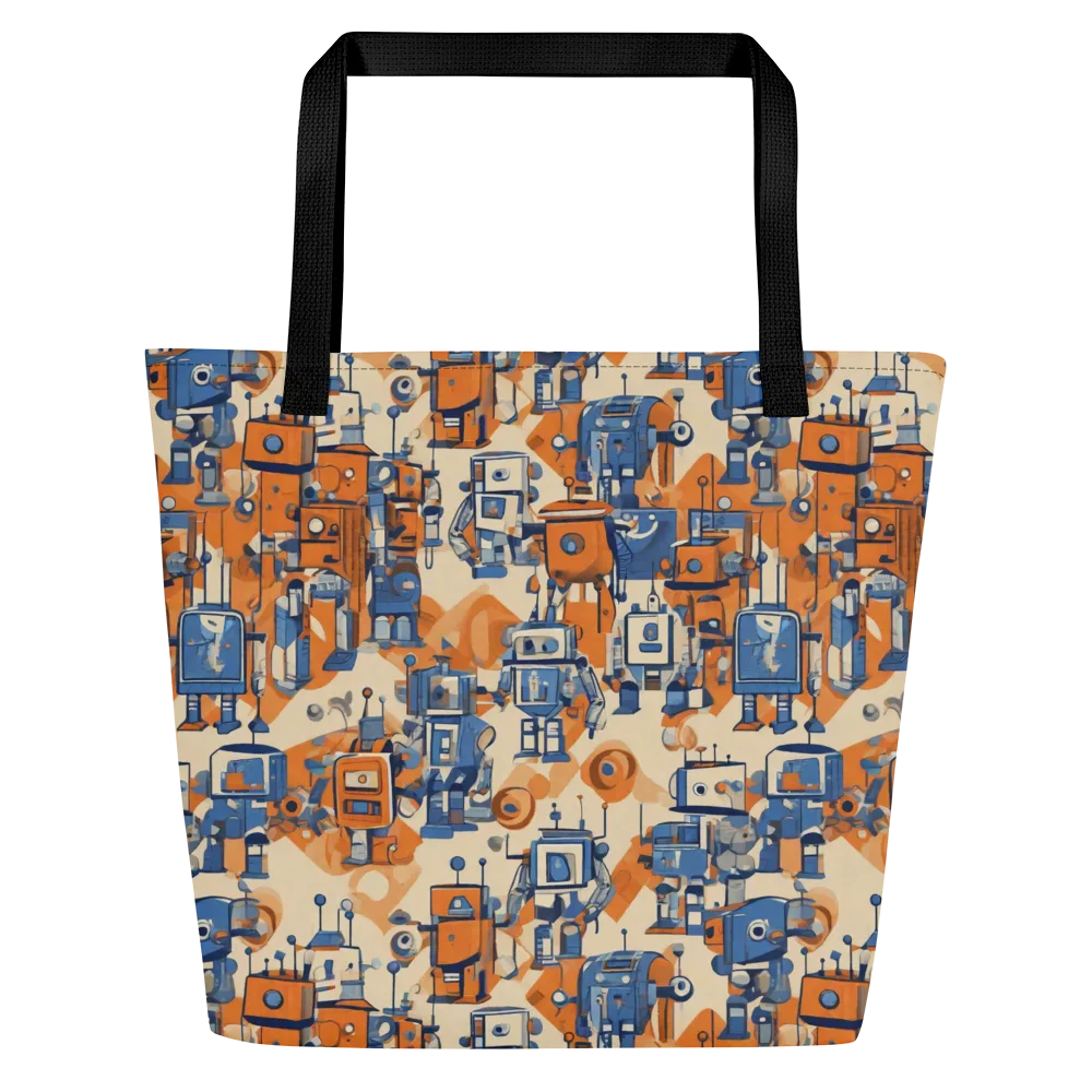 Clockwork Tangerine on Large Tote Bag W/ Pocket — Front