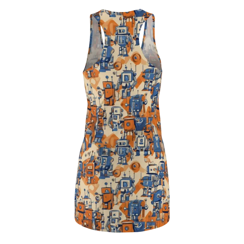 Clockwork Tangerine on Racerback Dress — Back