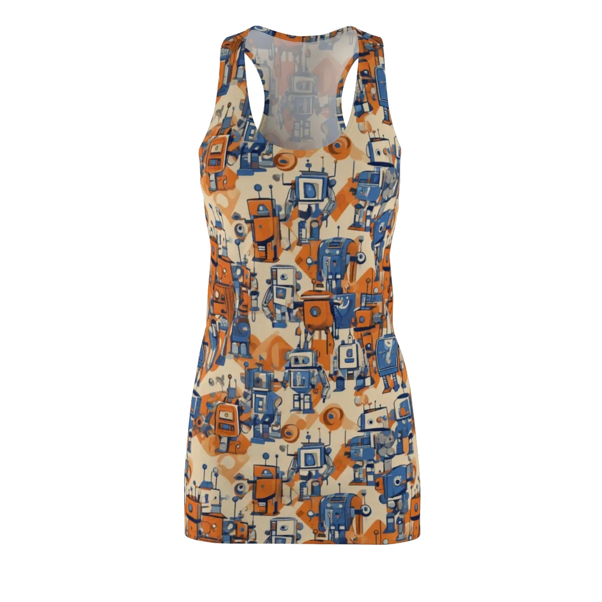 Clockwork Tangerine on Racerback Dress — Front