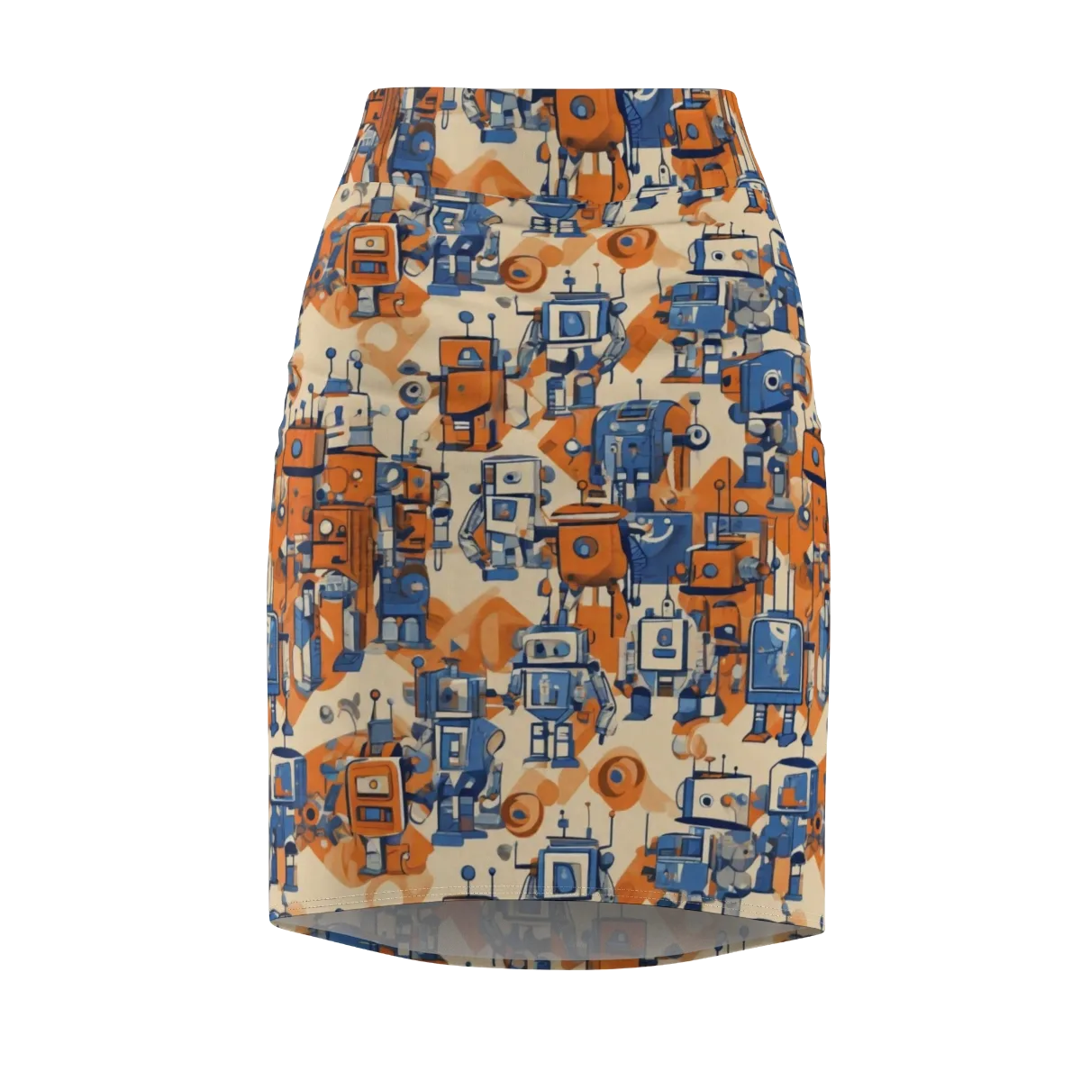 Clockwork Tangerine on Pencil Skirt — Front