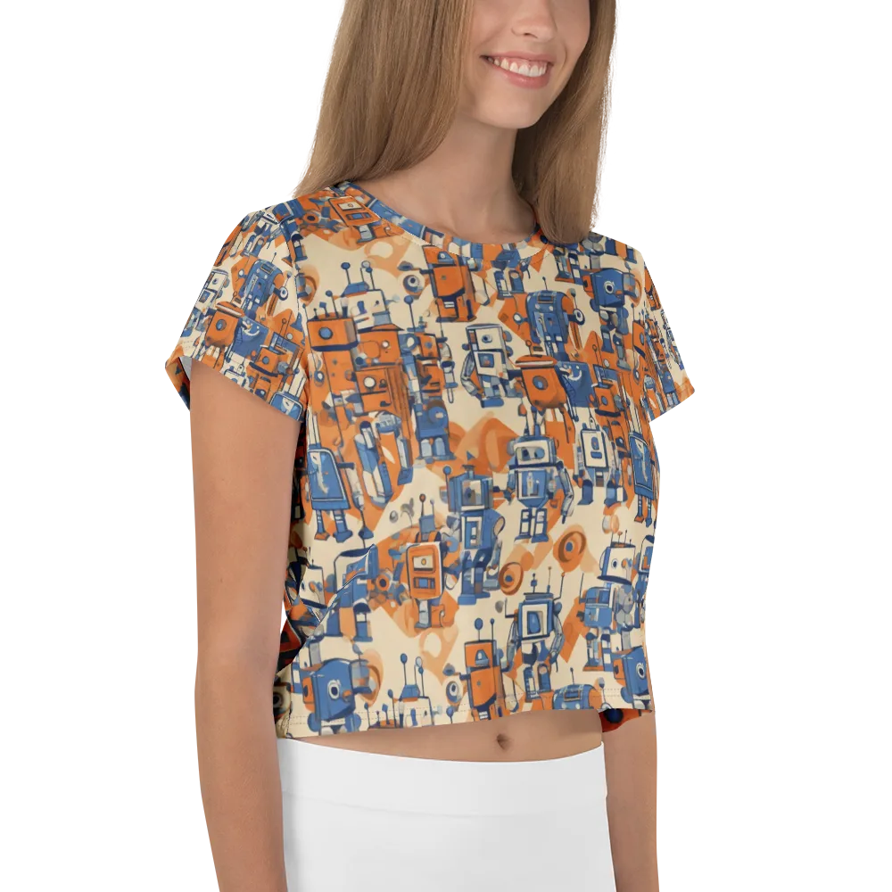 Clockwork Tangerine on Crop Tee — Right